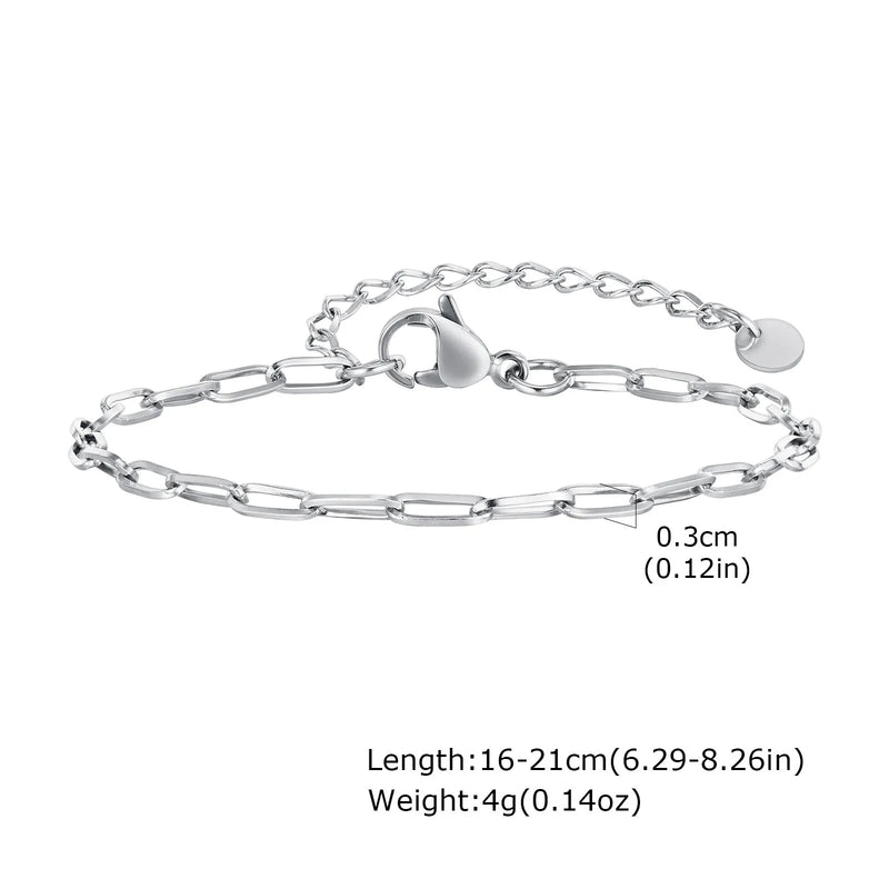 1/2/3pcs Chain Bracelet for Men Women, Stainless Steel Twisted Rope Cuban Wristband, Hip Hop Minimalist - Visuel 18 | SAMAG