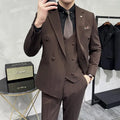 The New Spring 2025 Suit Set Is Fashionable, Stylish And Versatile. It's A Three-Piece Formal Suit Suitable For British Business
