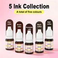 5 Colors 5ML Eyebrow Region Tattoo Ink Set Semi Permanent Makeup Tattoo Eyebrows Eyeliners  Pigments Beauty Tattoo Art Supplies