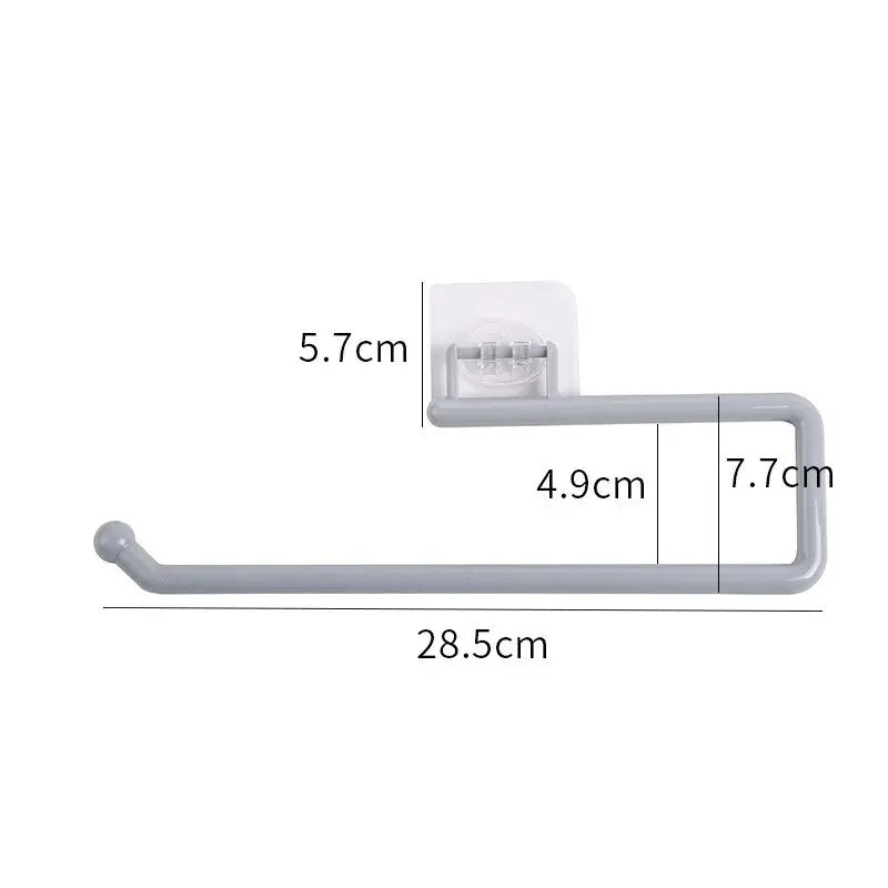 Punch-free Kitchen Paper Towel Rack Toilet Paper Roll Rack Hanger Wall-mounted Towel Bar Kitchen Bathroom Accessories