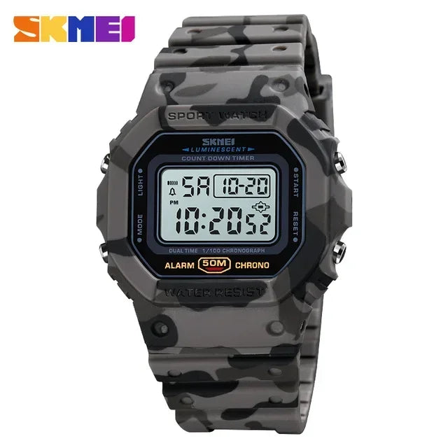 1628 Luxury Digital Men Watches Sports Waterproof Electronic Wristwatches Military Back Light Clock 1988 - Visuel 9 | SAMAG