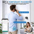 YFK Tuya Smart Door Knob 6 Ways Unlock Fingerprint Password NFC Card Physical Key Anti-peep Lock for Bedroom Office Rental House