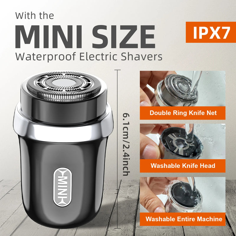 Mini Electric Sensor Shaver Portable Powerful Storm Razor For Unisex, Portable, IPX7 Washable, Electric Razor For Vehicle/Travel