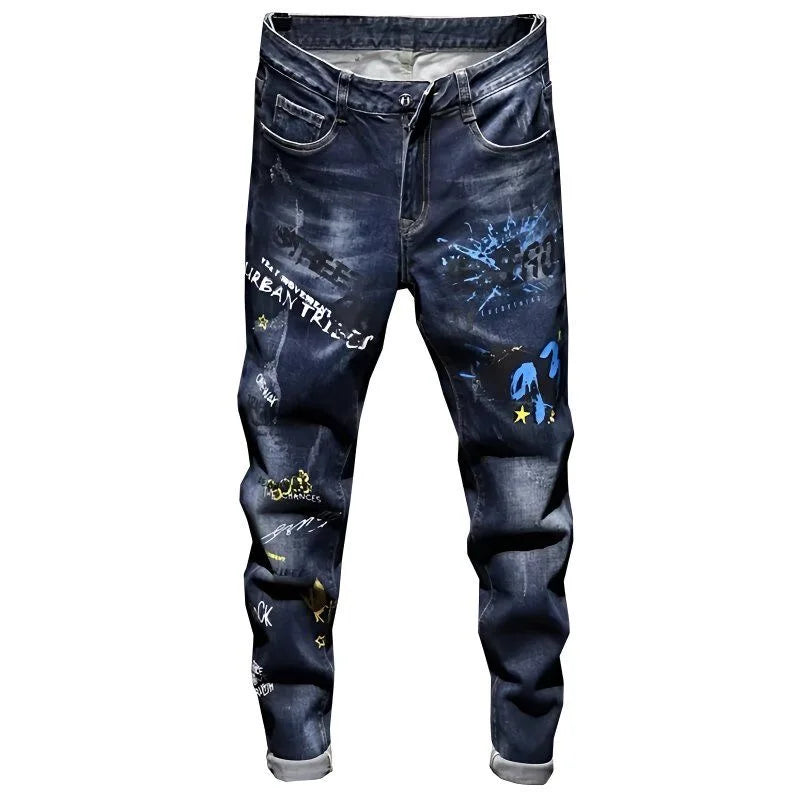 Spring and Autumn Fashion Trend Printed Straight-Leg | SAMAG
