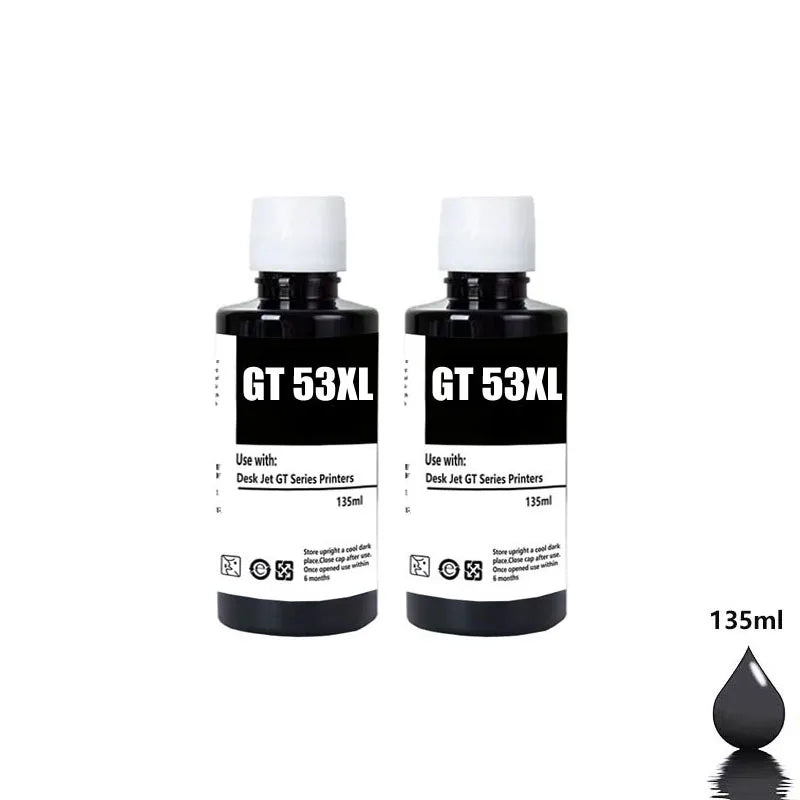 GT53XL GT52 Refill Ink For HP GT5820 GT411 GT582 GT410 518 519 510 531 672 726 755 798 Printer gt53xl gt52 Refill Dye Ink