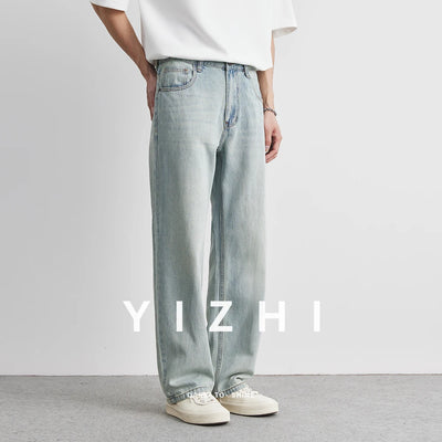 Lyocell Straight Jeans Summer Thin Retro Loose Casual | SAMAG