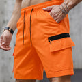 Men's Casual Cargo Shorts Big Pockets Loose Fit Elastic | SAMAG