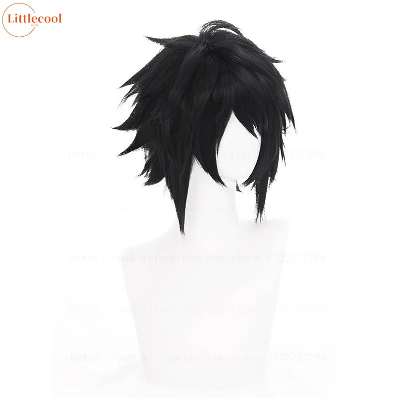 High Quality Anime L.Lawliet Cosplay Wig L Cosplay Short Black Fluffy Heat Resistant Synthetic Hair Halloween Party Wigs +WigCap