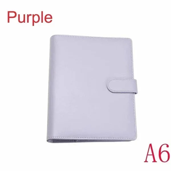Vintage Refillable Notebook A5 A6 File Folder Notepad Cover Leather Ring Binder Office Documents Organizer Paper Storage