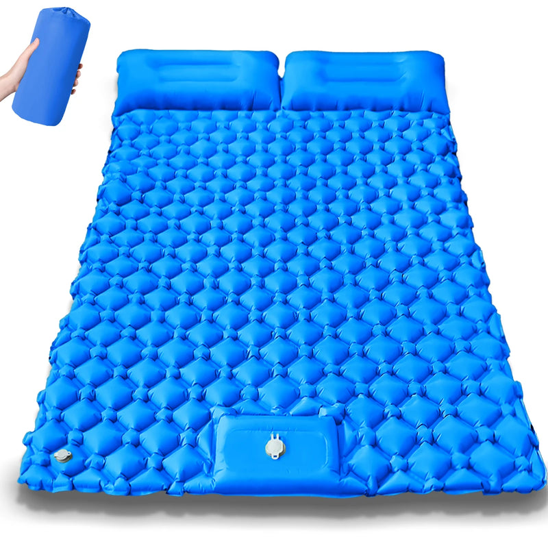 ! Upgrade! Double Air Mattress Camping Blow Up Bed | SAMAG