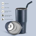 Ideus Thermos Mug Stainless steel double-layer vacuum coffee cup with lid and straw car water bottle for heat and cold preservat
