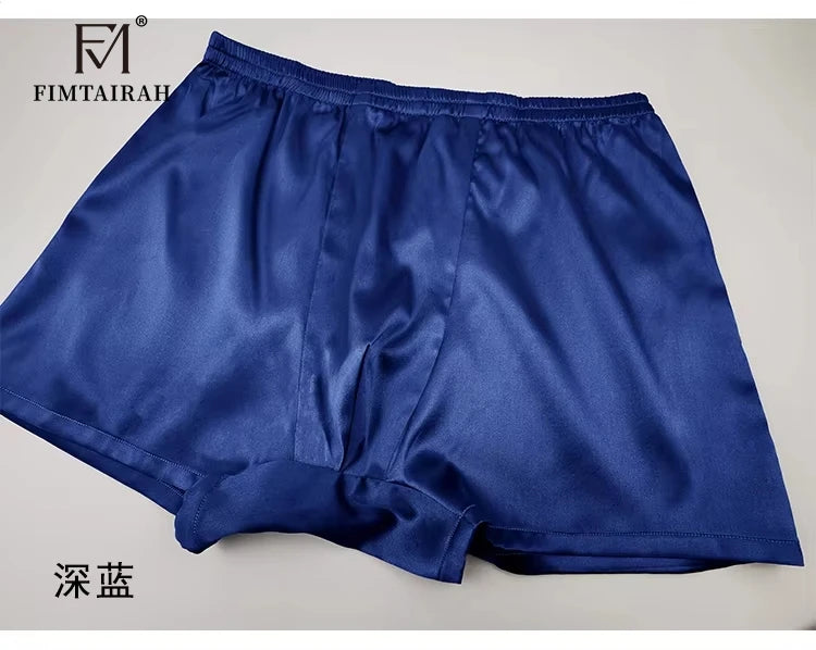 Men's silk underwear Briefs 19 Mm   Silk  Pants Underwear Home Pants Shorts Men's Sleeping Pants Silk Comfortablsilk underwear