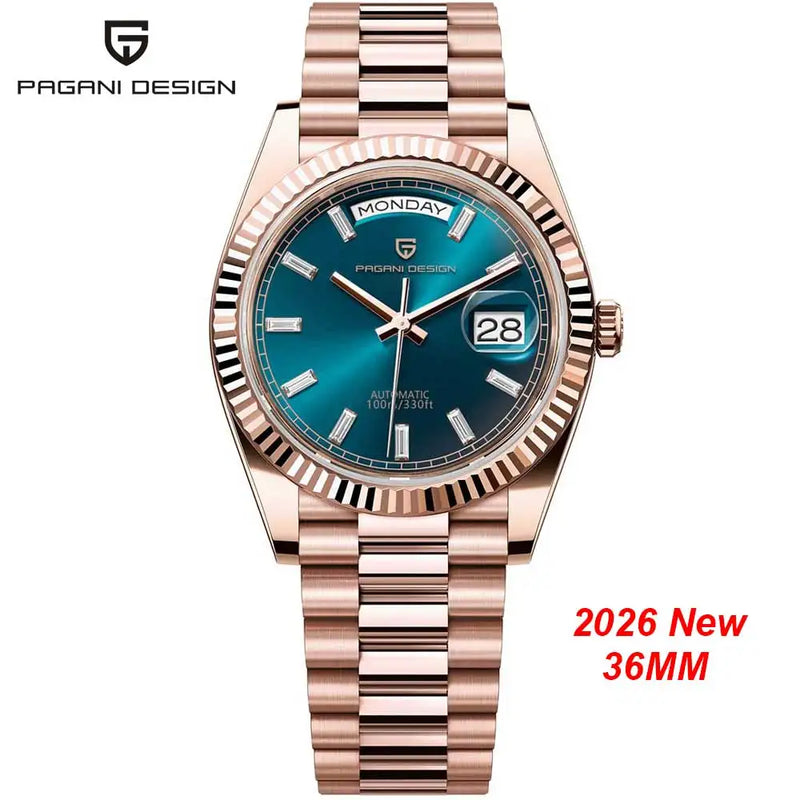 2026 New DD36 Men's Watches PAGANI DESIGN Luxury Automatic Mechanical Watch Men AR Sapphire Glass Business Blue Wristwatch Men ST16 Movt Clock Local Delivery