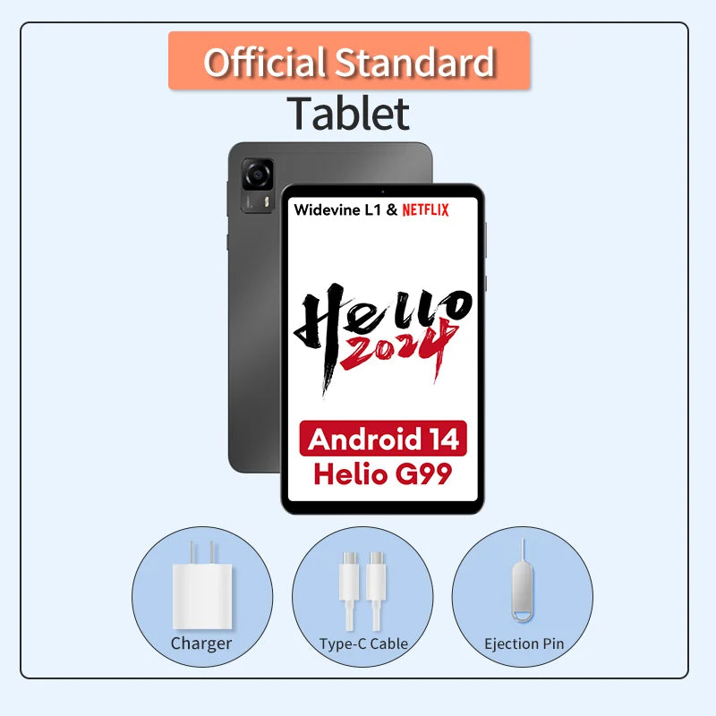 HEADWOLF FPad5/Pro Android 14 tablet 8.4 inch Max 16GB Ram 128GB/256GB UFS2.1 Octa-core G99 Tablet PC 5500 mAh WideVine L1