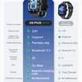 LAXASFIT 2025 New Women's Smart Watch 2.01 Full Touchscreen Bluetooth Call Heart Rate Monitor Sports Men's Smartwatch