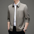 High End Anti Wrinkle Mature Men Business Casual Blazer Jacket Dad's Outfit Windbreaker Autumn Middle Aged Executive Coats