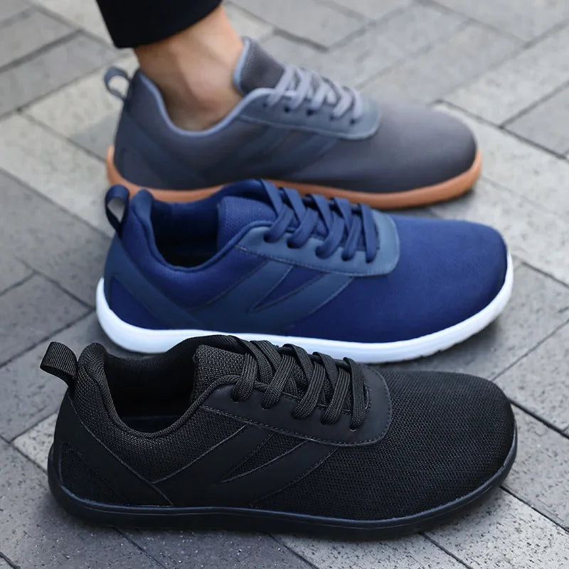 Men's Outdoor Wide Fit Flat Bottom Casual Shoes Breathable Step-in Comfortable Non-slip Sports Footwear for Summer