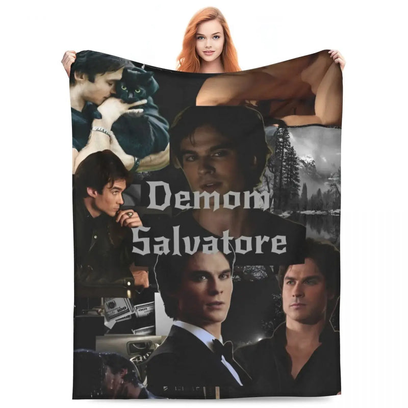 The Vampire Diaries Damon Salvatore Blanket