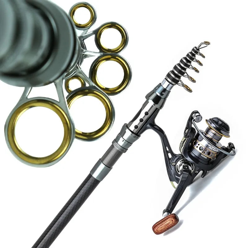 Carbon Fiber Telescopic Fishing Rod Reel Combo 1.8m To 3m - View 4 | SAMAG