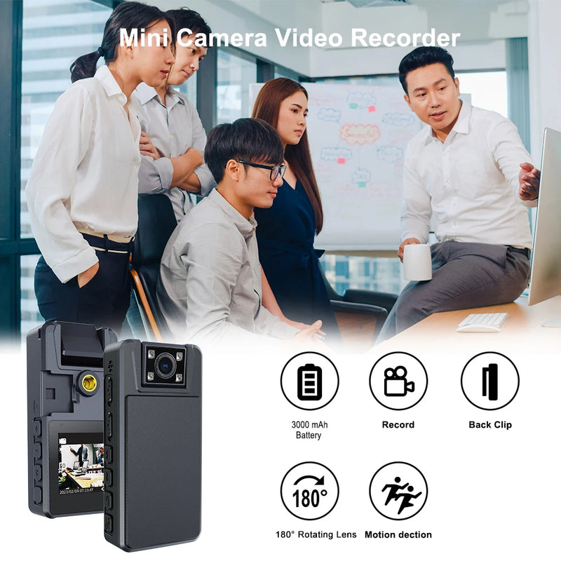 Vandlion A39 Mini Sports Camera 1.54" LCD Screen3000mAH 10H Contineous Video Recording Motion Detection Sports DV Bodycam
