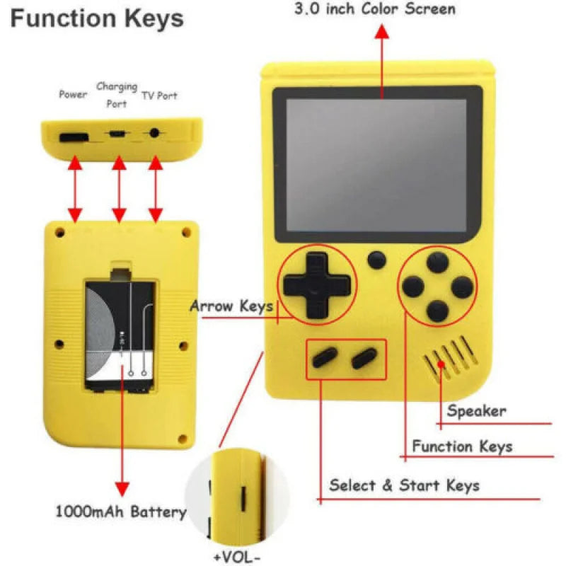 Built-in 500 Handheld Game Player 5.3-inch Handheld Classic arcade retro for Gameboy Output Emulator TV games Video Game Console