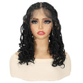 Synthetic Braided Full Lace Wigs with Baby Hair 12inch Curly Twist Box Braided Wigs for Woman Glueless Braided Wigs on Sale