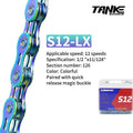 TANKE Bike Chain S8 S9 S10 S11 S12 MTB Road Bicycle Chains,Variable Speed Chain 116/126L High Quality Current Cycling Accessorie