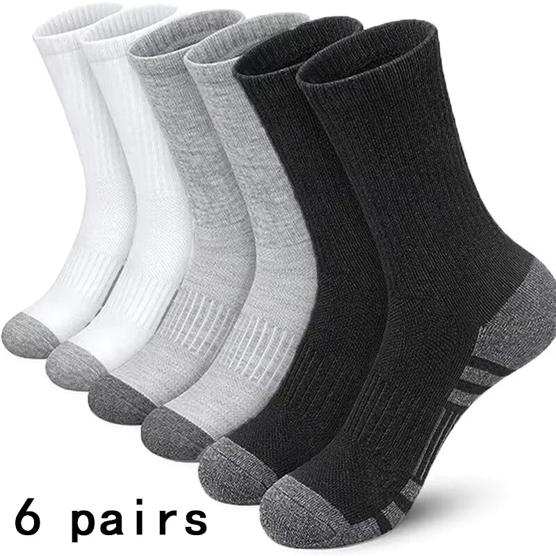 6 Pairs of MEN'S Sports Socks, Sweat Absorbing | SAMAG