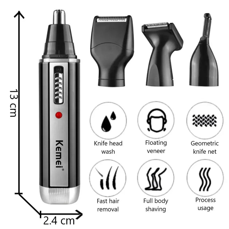 Kemei Rechargeable All in One Hair Trimmer for Men&women Electric Shaver Beard Trimmer Face Nose Ear Eyebrow Trimmer for Nose