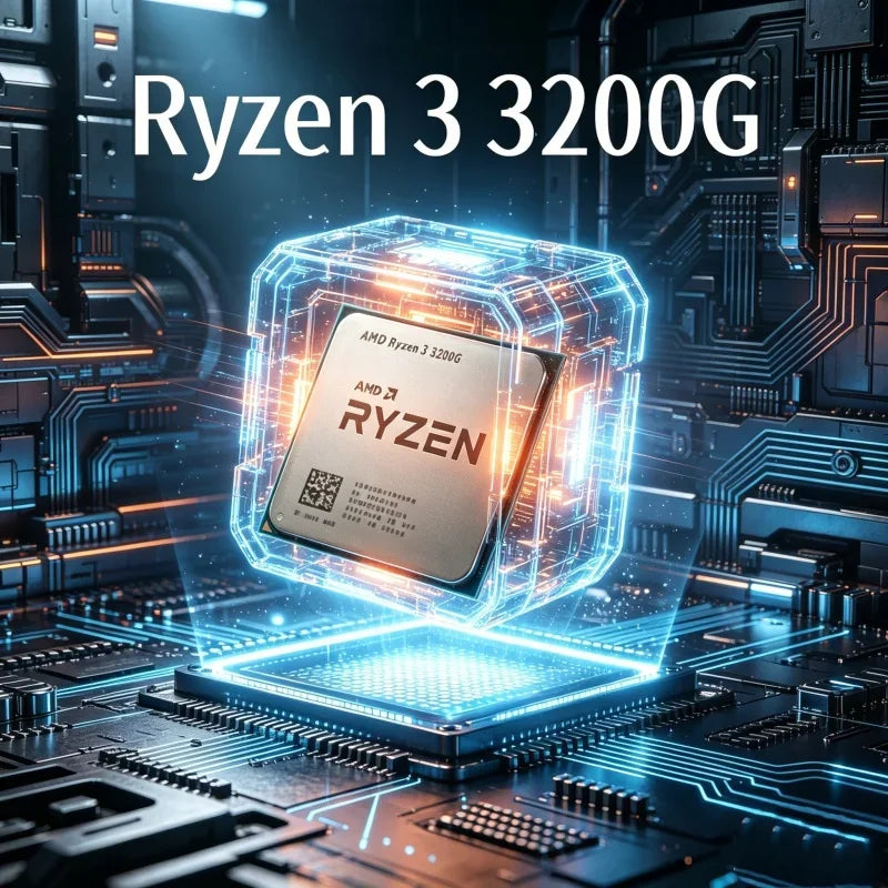 Festinant AMD Gaming CPU Ryzen 3 3200G R3 3200G 3.6GHz Quad-Core 4-Thread 65W AM4 with Radeon Vega 8 Graphics