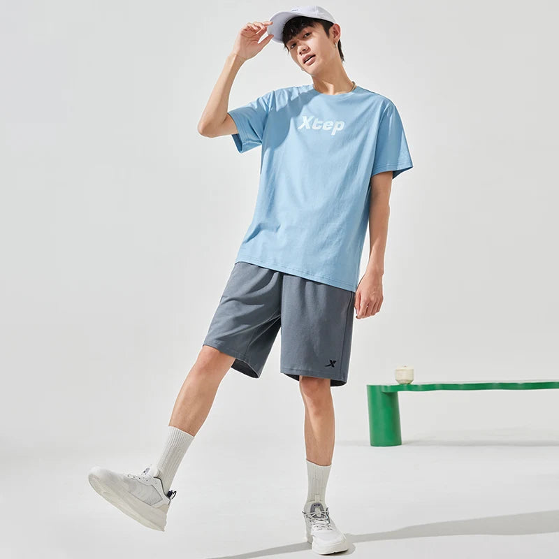 Xtep Basketball Knitted Mid-Pants For Men 2022 Summer Training Men's Sweatpants Comfortable Sports Outdoor Bottoms 878229610108