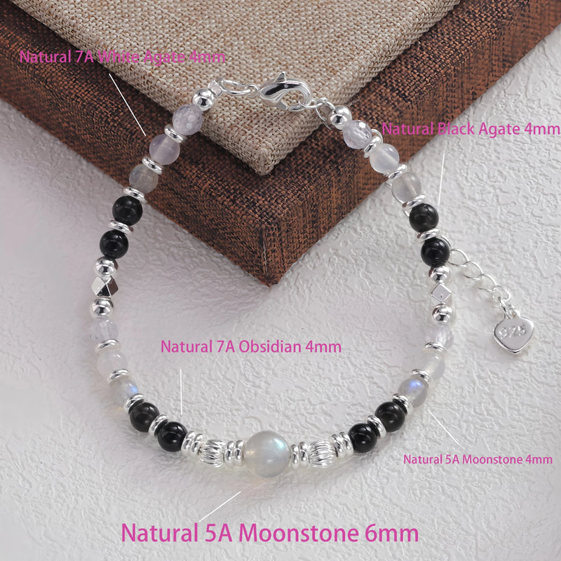 VENTFILLE 925 Sterling Silver Butterfly Bracelet for Girl Bead String Design Insect Fashion Versatile - Visuel 8 | SAMAG