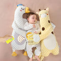 Cartoon Baby Soothing Pillow Remote Control Music Tapping Soothes Palm Pillow Baby Sleeping Pillow for Newborn Patting Doll
