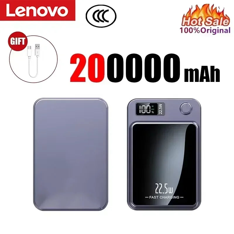 Lenovo 500000mAh CCC Wireless Power Bank Portable Magnetic Fast Charger For Magsafe Auxiliary Battery For Xiaomi iphone