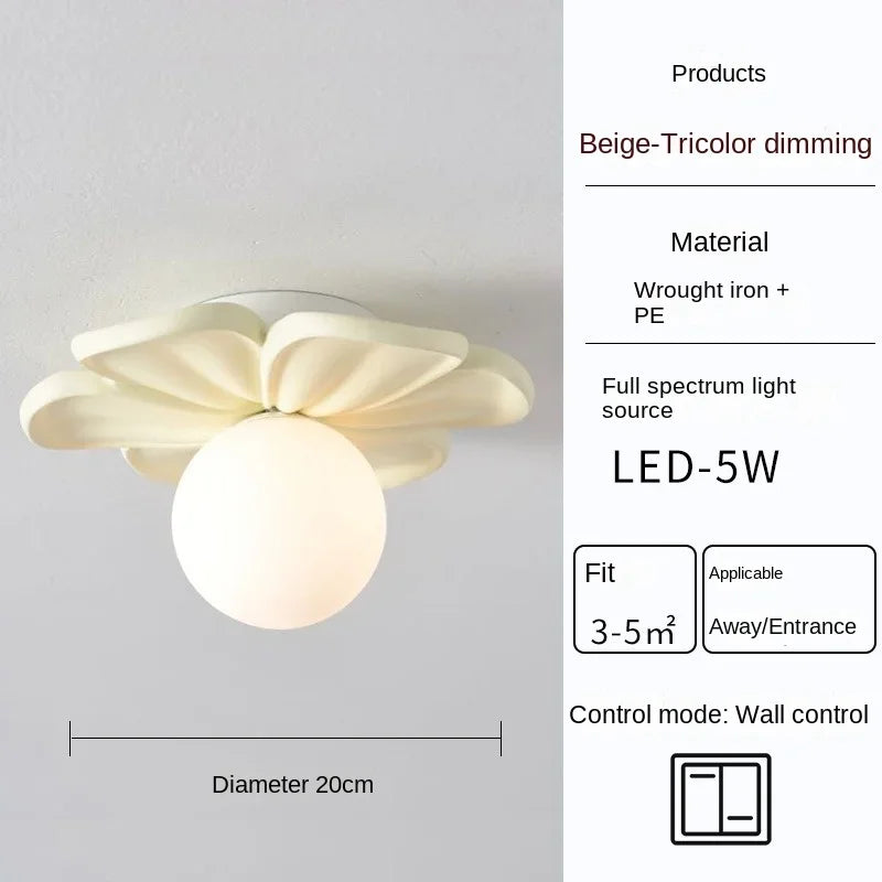 Modern Green Petals Wall Lamps Hallway AisleBalcony Porch Stair Ceiling Light wall Sconce Bedroom Study Decor Wall Lamps