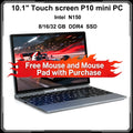 10.1" P10 mini Touch Screen PC Intel  N150 1920*1200 WiFi6 Face Unlock Active Stylus 2 in 1 Laptop Windows 10/11 8/16/32 GB
