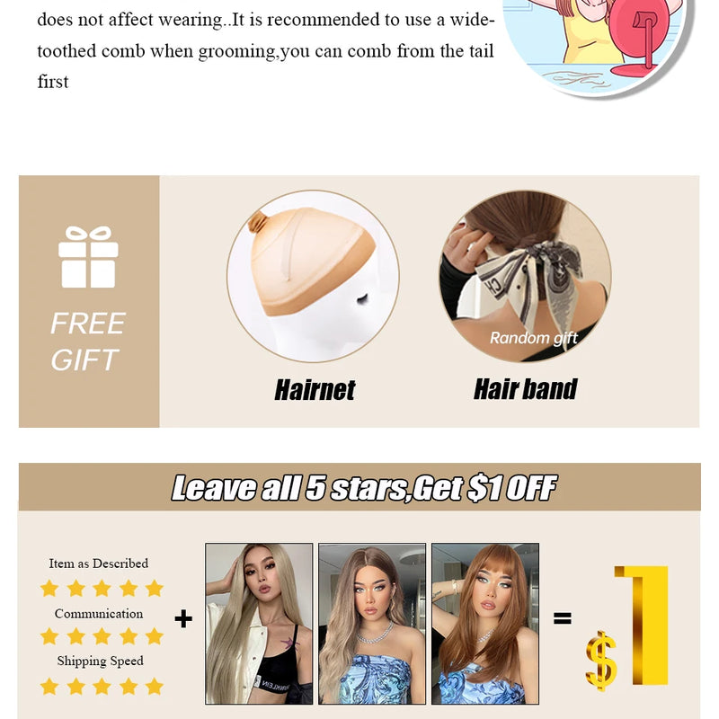 TINY LANA Natural Black Long Wavy Synthetic Wig with Bangs for Women Body Wave Dark Brown Wigs Cosplay Daily Hair Heat Resistant