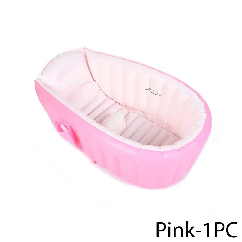 Inflatable Baby Bathtub with Air Pump Portable Foldable Kids Bath Tub Indoor Outdoor Travel Shower Basin for Newborn Toddler