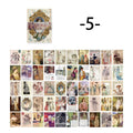 Mr. Paper 100pcs/book Vintage Character Message Card Beautiful Flowers European Style Hand Account Material Memo Pad