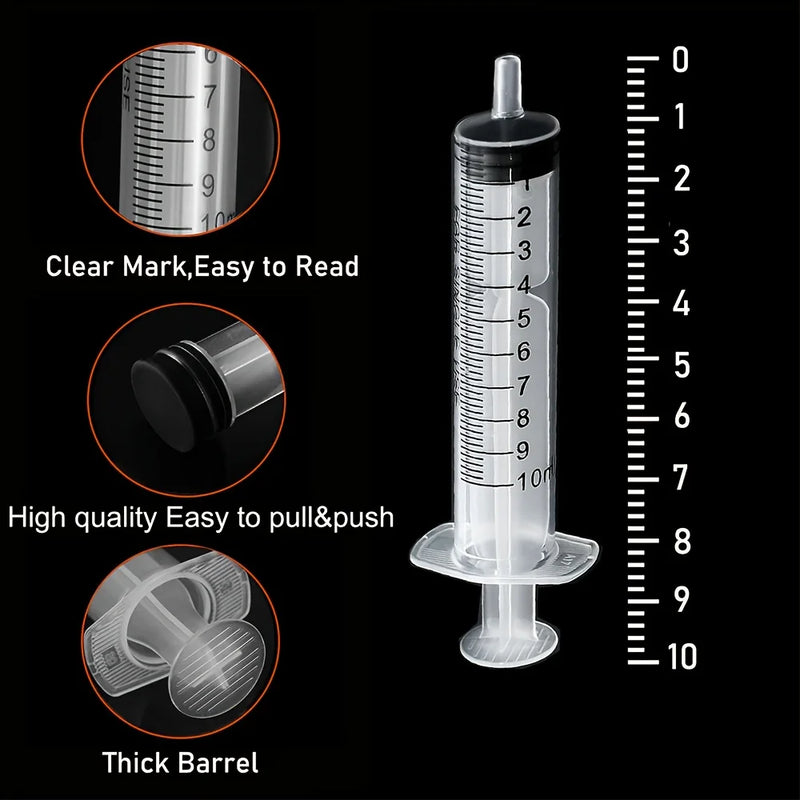 10ml Plastic Syringes Are Suitable for Partying, Measuring, Watering, Refilling, and Feeding Pets