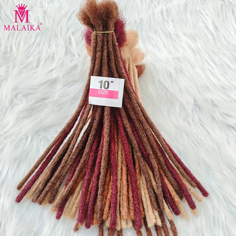 Dreadlocks Sister Locs Extensions Handmade Soft Crochet Brazilian Human Hair Braiding 10in Ombre Short Hair 10Strands/lot