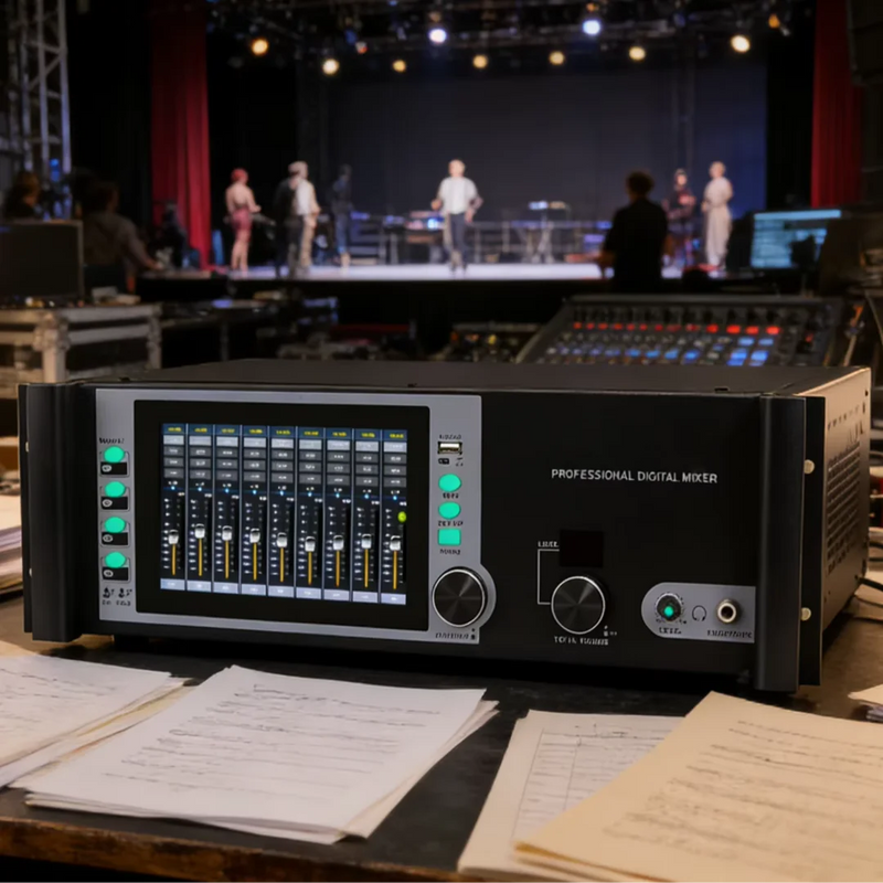 18/24 Channel 7 Inch Touchscreen Rack Mount Professional Digital Mixer 18 channel Wifi DSP Audio Mixer Sound DJ Console