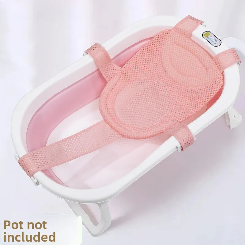 Baby Children Bath Net Bath Mat Baby Bath Support Frame Bathtub Resting Newborn Suspension Mat Bath Rack Sitting