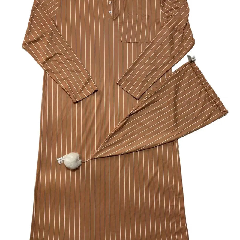 2026 Autumn Men's Nightgown Male Long Robe Solid Thin Loose Plus Size Long Sleeve One-Piece Pajamas for Men Bathrobe Homewear