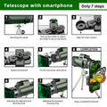 80x100 HD ZOOM Monocular Telescope Portable Powerful Binoculars Long Range Telescope For Hunting Camping With Tripod Phone Clip