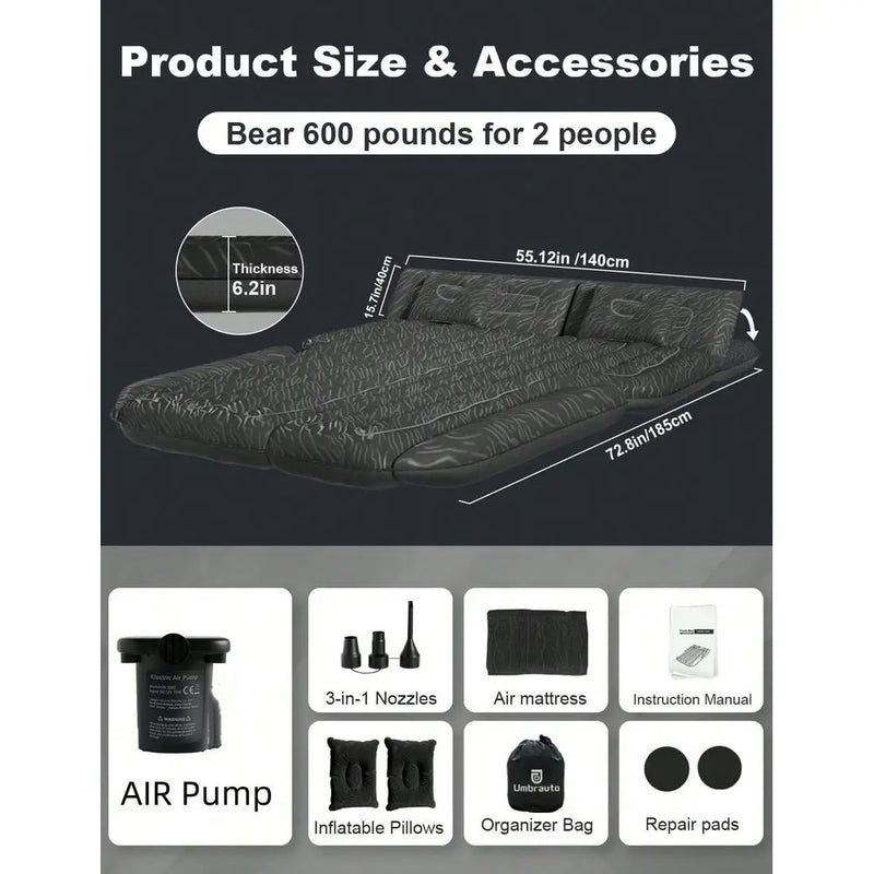 SUV Air Mattress Inflatable Car Trunk Camping Bed | SAMAG