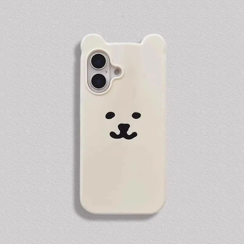 Bear For iPhone 16 15 14 13 12 11 Pro Max Case Soft Silicone Soft Case