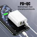 5-1Pcs USB C Charger Block Dual Port PD3.0 Adapter for iPhone 16 15 Samsung Type C Charger USB A QC3.0 Wall Charger Fast Charger