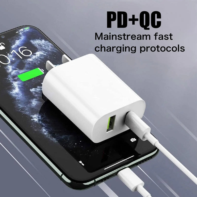 5-1Pcs USB C Charger Block Dual Port PD3.0 Adapter for iPhone 16 15 Samsung Type C Charger USB A QC3.0 Wall Charger Fast Charger