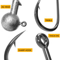 5pcs 1g 2g 3g 4g 5g 10g 20g 22g 25g 28g crank Jig head hook fishing hook head Jig lure hard bait soft worm jig hook for fishing